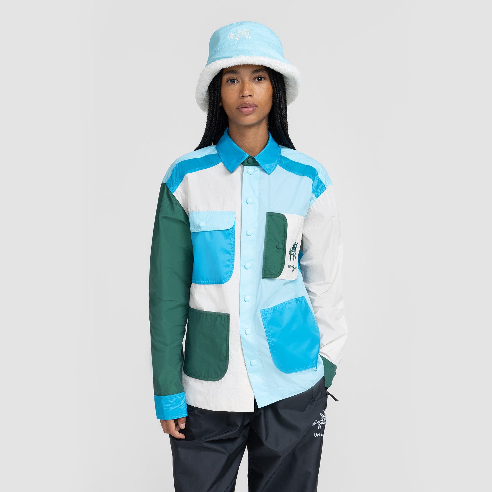 Antarctica Azure Blue Bucket Hat | Sustainable Unisex Hat by